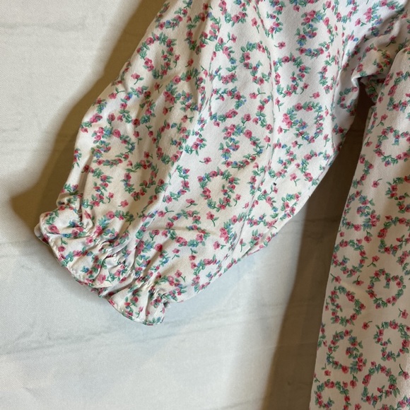 Carter’s Pink And White Smocked Heart Valentines Day Collared Dress - Picture 5 of 9